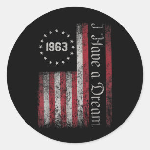 Martin Luther King Jr. Day Ik heb een droommelkdag Ronde Sticker