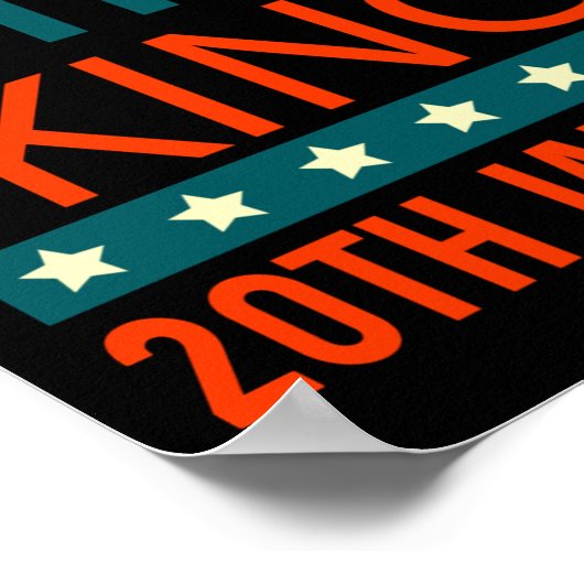 Martin Luther King Sticker 20 januari Poster (Hoek)