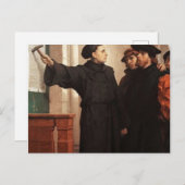 Martin Luther Nailing 95 Theses Briefkaart (Voorkant / Achterkant)