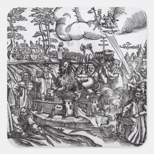 Martin Luther Vierkante Sticker (Voorkant)