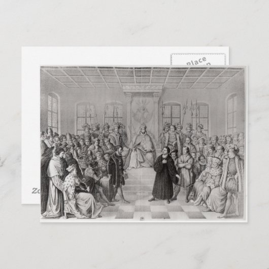 Martin Luther voor Charles V Briefkaart (Voorkant / Achterkant)