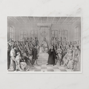 Martin Luther voor Charles V Briefkaart