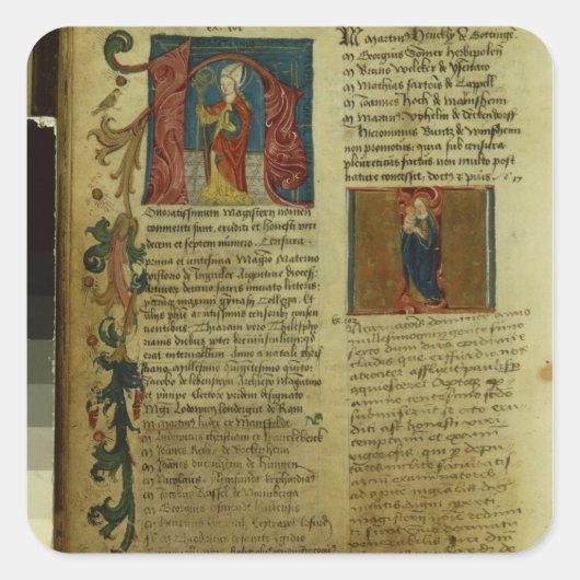 Martin Luther's inschrijving Vierkante Sticker (Voorkant)