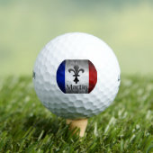 Martin Name with French Flag Golf Balls Golfballen (Insitu Shirt)
