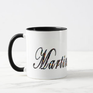 Martin, Nom, Logo,_ Mug Combo Noir.