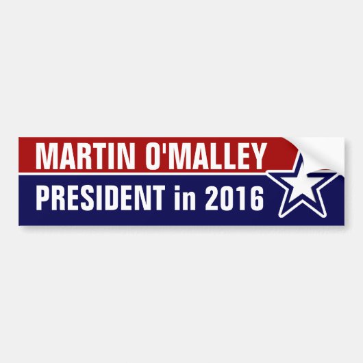 Martin O'Malley in 2016 Bumpersticker (Voorkant)