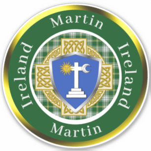 Martin Shield & Celtic Cross gepersonaliseerd Sticker