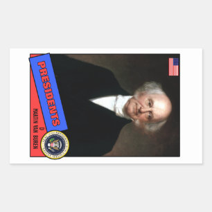 Martin Van Buren Baseball Kaart Rechthoekige Sticker