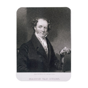 Martin Van Buren, gegraveerd door E. Wellmore (gra Magneet