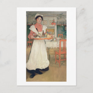 Martina Carrying Breakfast op een lade, 1904 Briefkaart