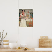 Martina Carrying Breakfast op een lade, 1904 Poster (Keuken)