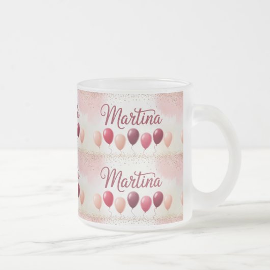Martina Nom Ballons Tasse givré (Droit)