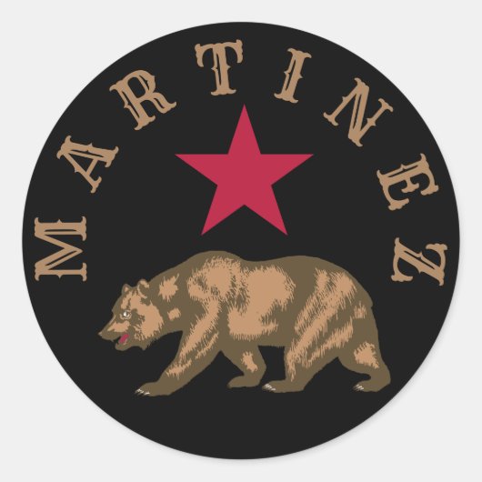Martinez, California Classic Round Sticker (Voorkant)