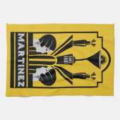 Martinez Cocktail Art Deco Theedoek (Horizontaal)