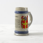 Martinez Family Crest Stein Bierpul (Voorkant rechts)