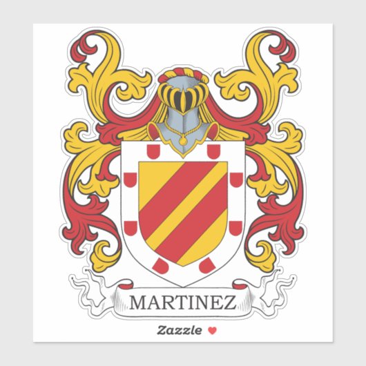 Martinez Family Crest Sticker (Vel)