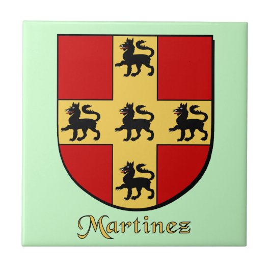 Martinez Family Shield Tegeltje (Voorkant)
