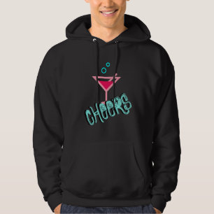 Martini - Alcohol Drink Pop Art, Roze & Turquoise Hoodie