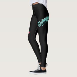 Martini - Alcohol Drink Pop Art, Roze & Turquoise Leggings