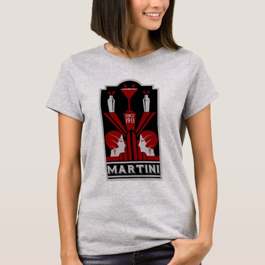  Martini Art Deco T-shirt (Voorkant)
