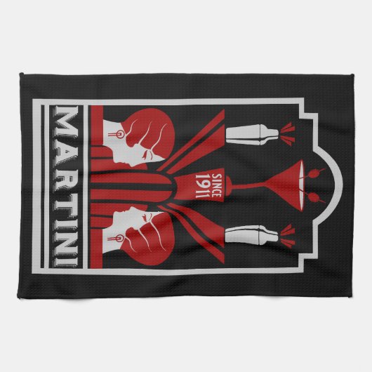  Martini Art Deco Theedoek (Horizontaal)