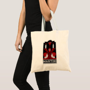 Martini Art Deco Tote Bag