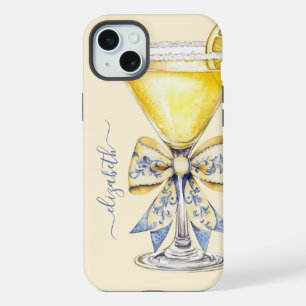 Martini au Citron Élégant Monogrammé