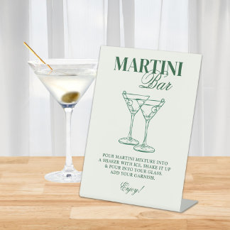 Martini Bar Bachelorette weekend Reclamebord Met Voetstuk