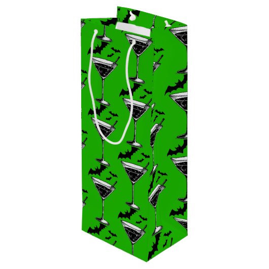 Martini Bats Wijn Cadeautas (Achterkant Gekanteld)