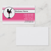 Martini blanc rose fille en verre carte de visite (Devant / Derrière)