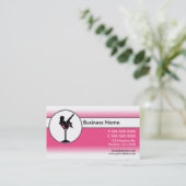 Martini blanc rose fille en verre carte de visite (Debout devant)