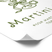 Martini Bow Bruiloftsfeest Martini bar Poster (Hoek)