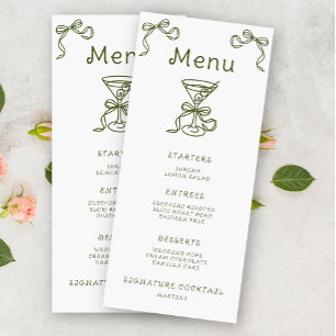 Martini Bow Bruiloftsmenu Menu