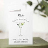 Martini Branché Serez-Vous Ma Carte Groomsman