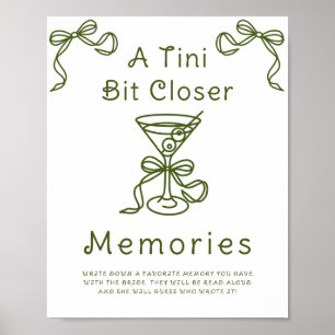 Martini Bruidsfeest Herinneringen met de bruid Poster