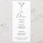 Martini Bruidsfeest menu (Voorkant)