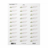 Martini Candy Cane Cocktail Kerst Verzending Etiket (Full Sheet)