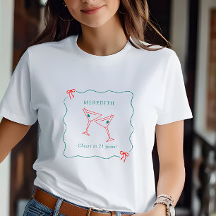Martini Cheers 21e verjaardag eregast T-shirt