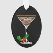 Martini chocolat ornement personnalisé (devant)
