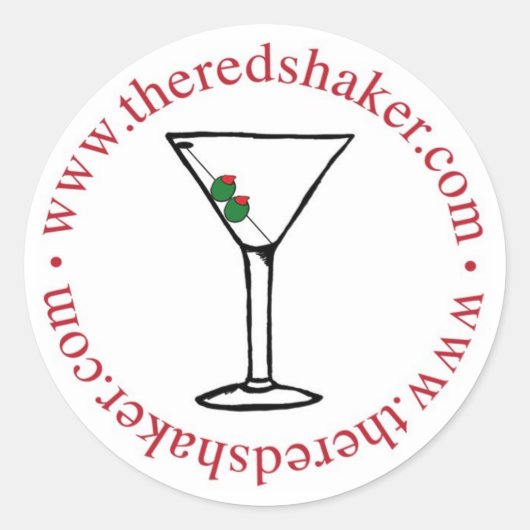 martini cirkelsticker - groot ronde sticker (Voorkant)