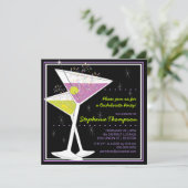 Martini Cocktail Bachelorette Party Invitation (Debout devant)