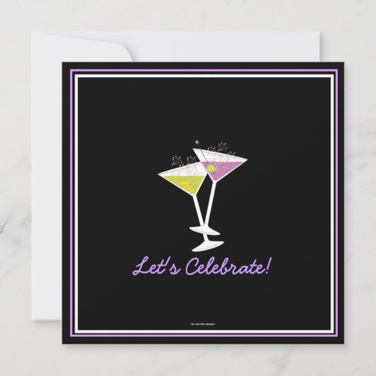 Martini Cocktail Bachelorette Party Invitation (Dos)