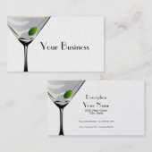 Martini Cocktail Carte de visite Platinum (Devant / Derrière)