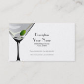 Martini Cocktail Carte de visite Platinum (Dos)