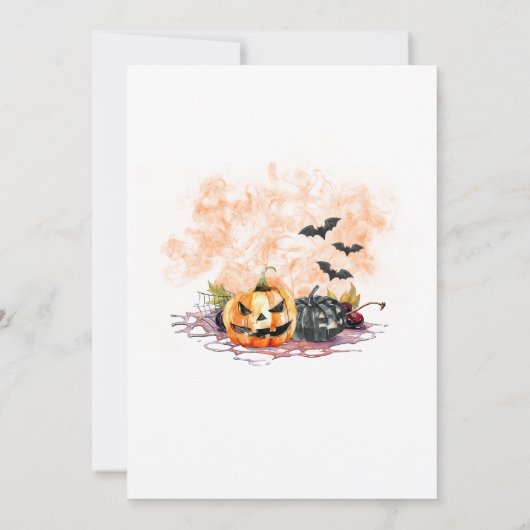 Martini Cocktail Halloween Party Uitnodiging (Achterkant)