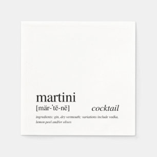 Martini Cocktail Modern Quote Black Typografie Servet