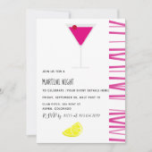 Martini Cocktail Night Party Invitation (Devant)