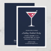 Martini Cocktail Party Invitation Kaart (Voorkant / Achterkant)