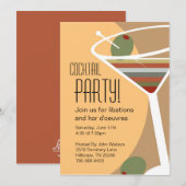Martini Cocktail Party - Uitnodigingen (Voorkant / Achterkant)