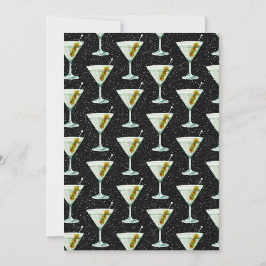Martini Cocktail Pattern Kaart (Voorkant)